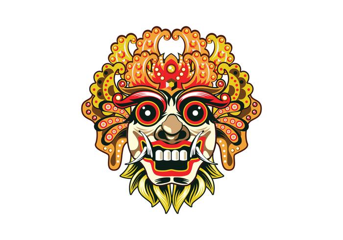 Detailed Barong Mask Vector