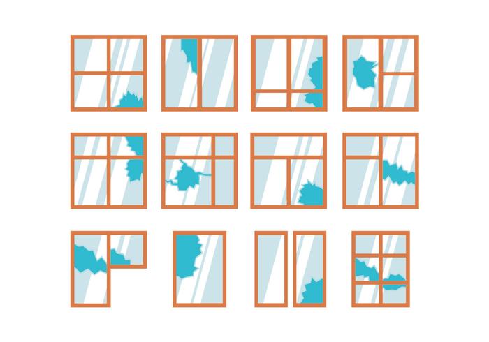 Vector Of Broken Window
