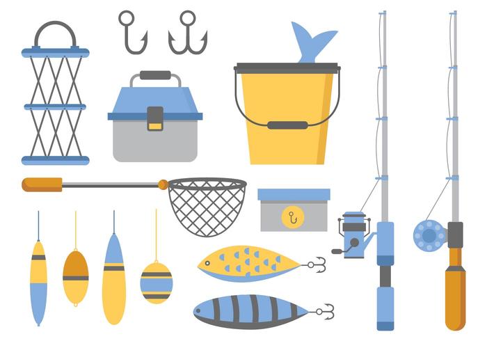 Iconos De Pesca Libre vector