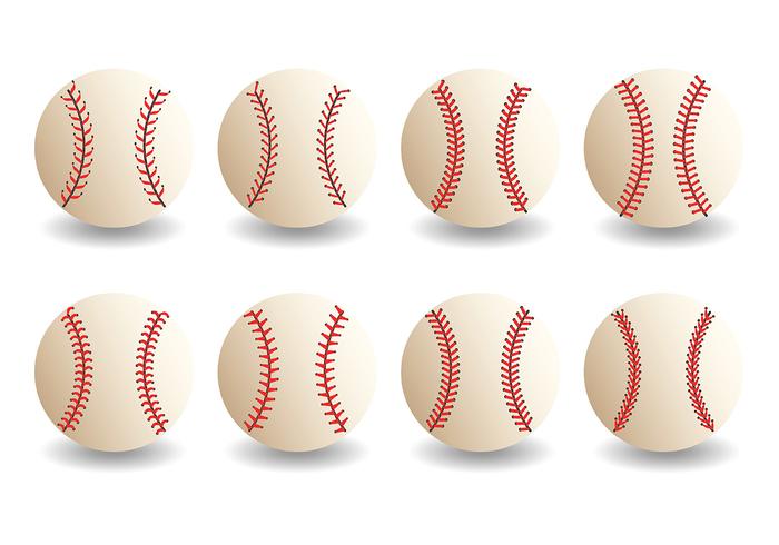 Free Baseball Laces Icons Vector