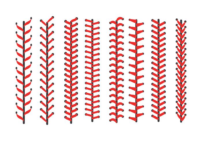 Free Baseball Laces Icons Vector