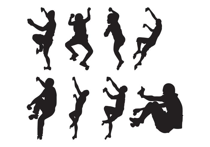 Free Climber Silhouettes Vector