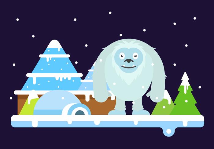 Free Cute Yeti Vector Illustration Free Cute Yeti Vector Illustration
