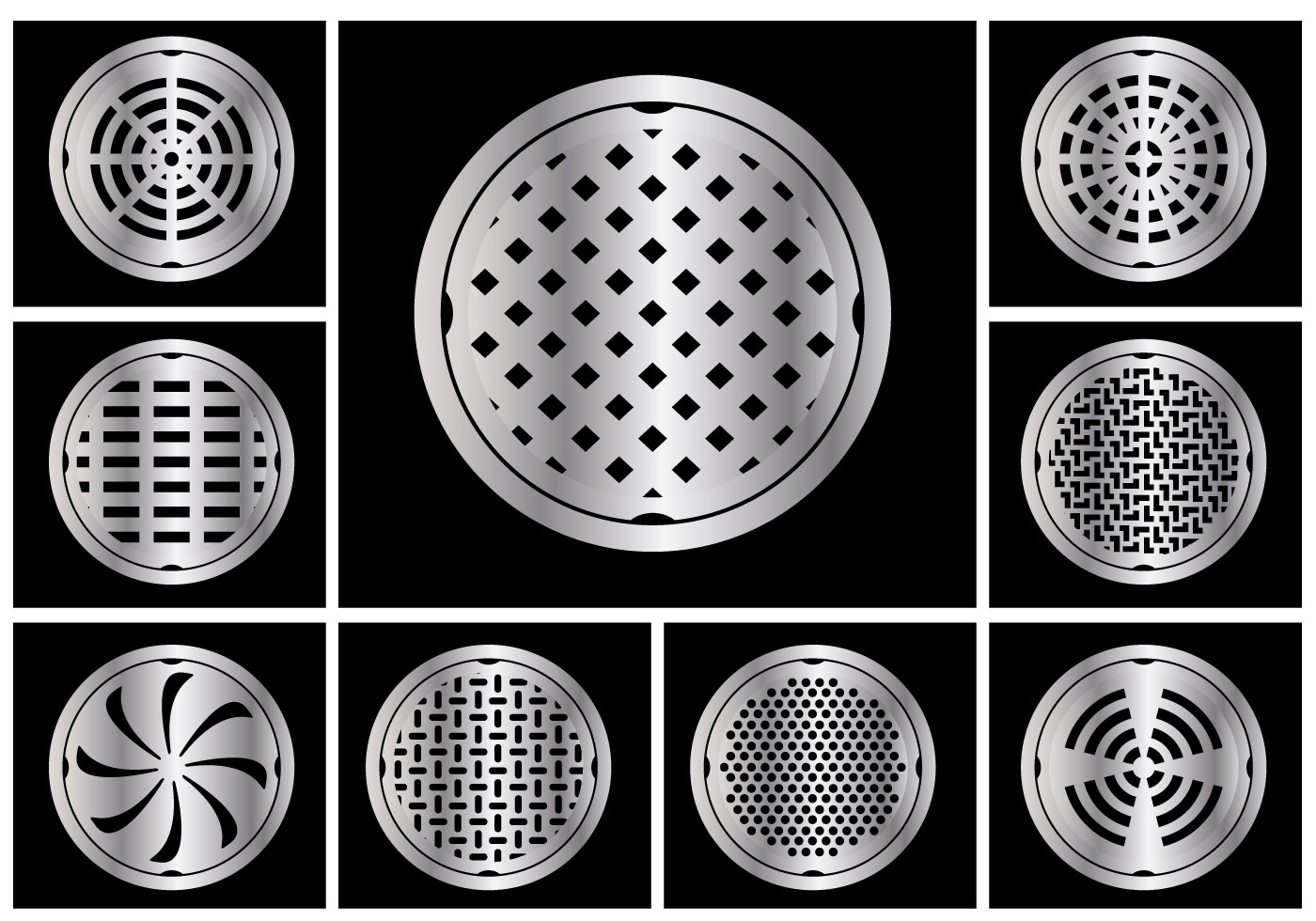 Circle Drain Cover Set