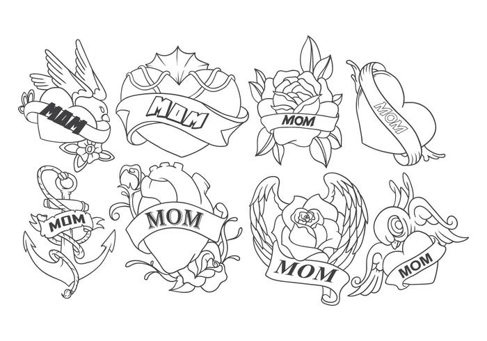 Free Mom Tattoo Vector Free Mom Tattoo Vector