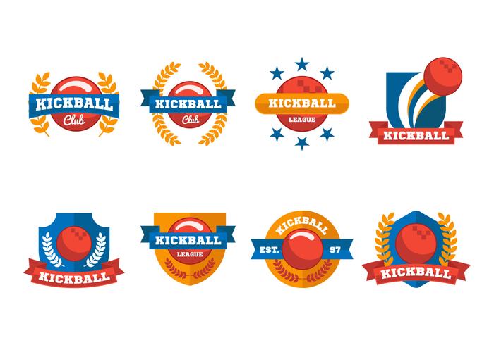 Free Kickball Label and Emblem Vector Free Kickball Label and Emblem Vector