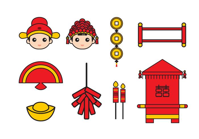 Free Chinese Wedding Vector Icons Free Chinese Wedding Vector Icons