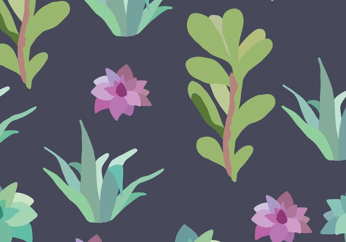 Aloe Vera Dark Pattern vector