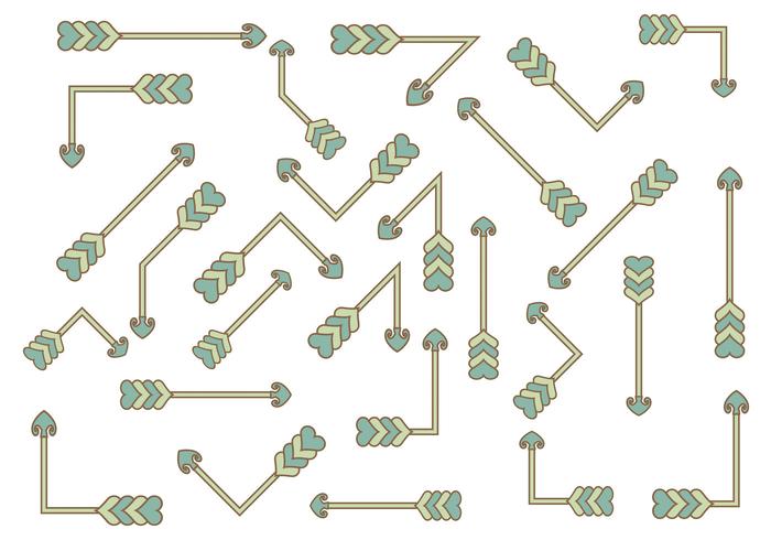 Decorative Green Flechas Vector Decorative Green Flechas Vector