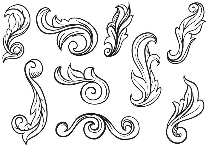 Vectores libres del Scrollwork