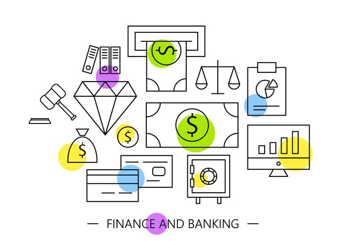 Iconos de Banca Gratuita vector