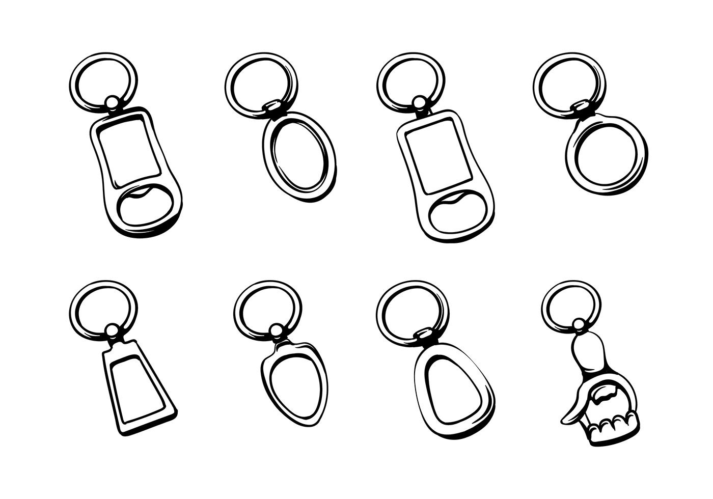 Key Chains Vector Pack 128542 Vector Art at Vecteezy
