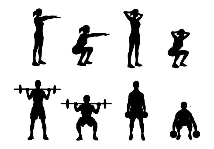 Libre Squat Iconos Vector