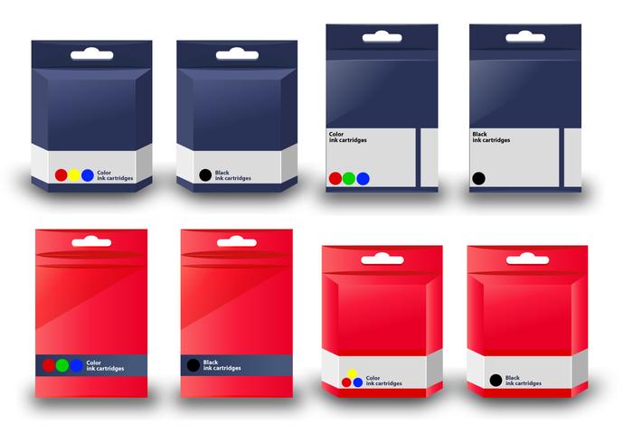 Vector Ink Cartridge box template