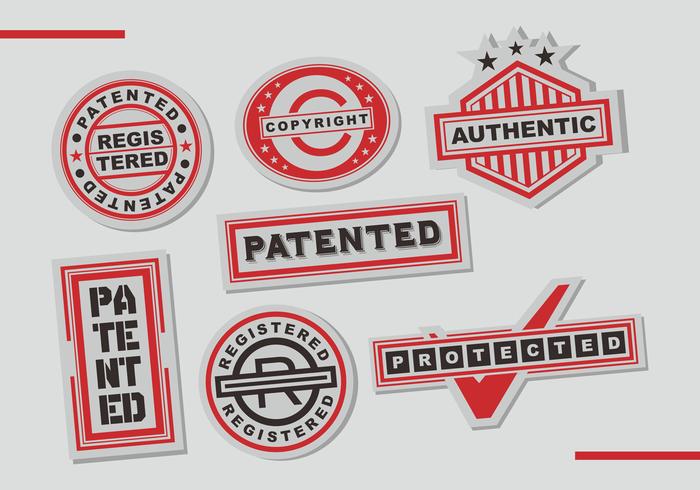 Patent Stamps Vector Art