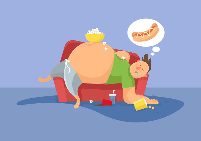 Fat Guy Ilustraciones Vectoriales vector