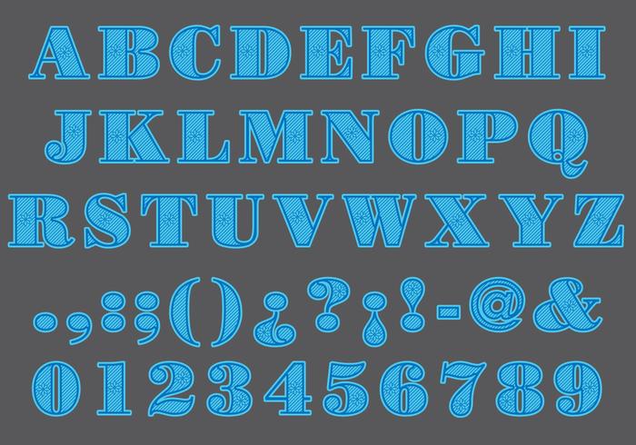 Blue Laser Cut Type vector