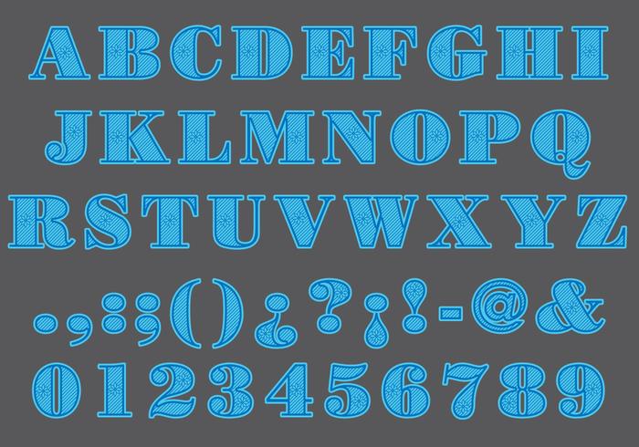 Blue Laser Cut Type vector