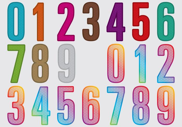 Laser Cut Numbers vector