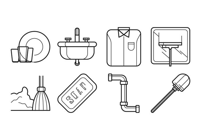 Free Cleaning and Washing Icon Vector