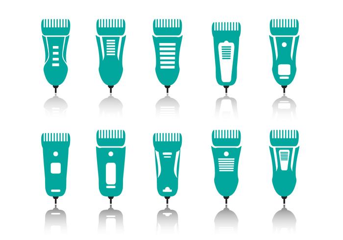 Hair Clippers appliances icons vector