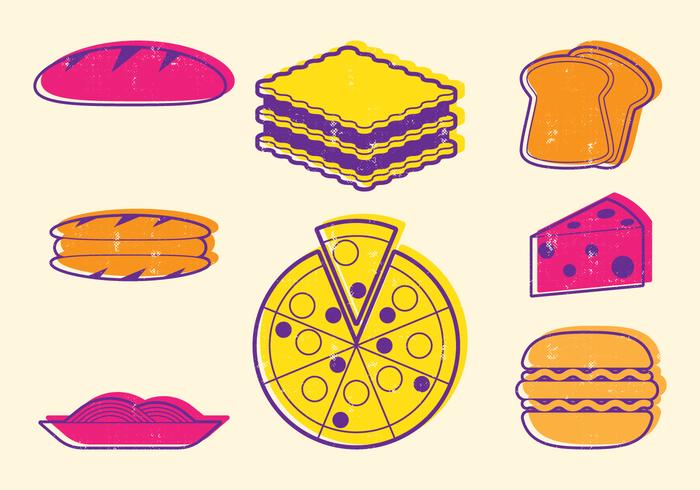 Italian Food Icons vector