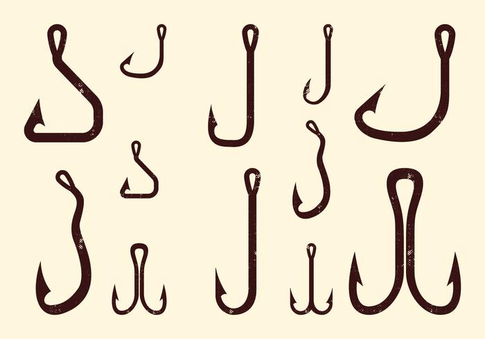 Fishing Hook Collection vector