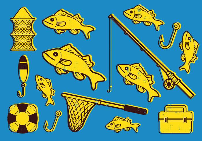 Fishing Icon Set vector