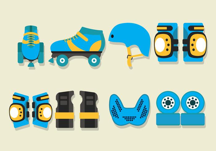 Roller Derby Vector Icons 