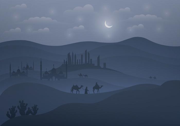 Background Of Arabian Nights vector