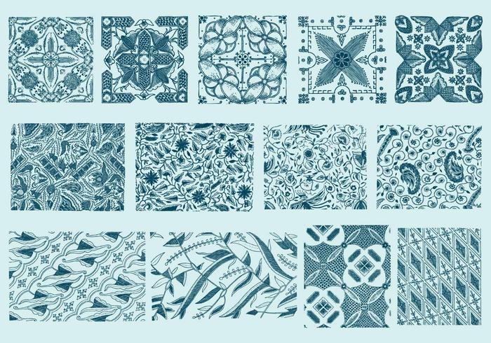 Blue Toile Texturas vector