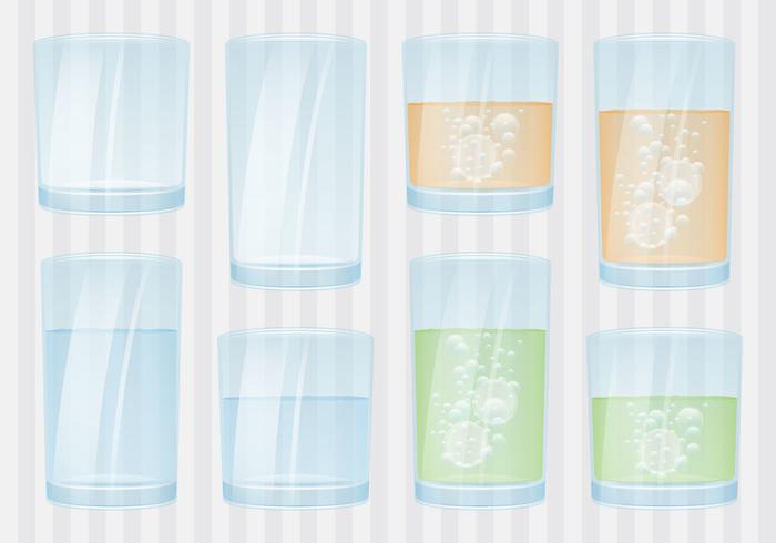 Vasos con líquido vector