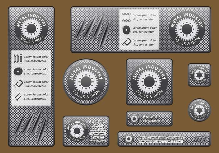 Metal Industry Banners vector