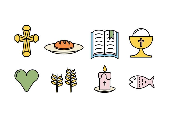 Comunion vector icons Comunion vector icons