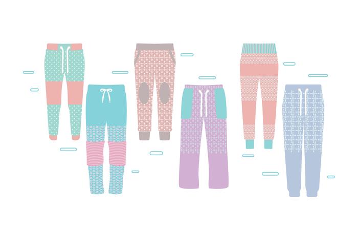 Sweatpants Colorful Vector