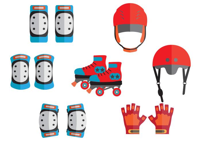 Protective Gear for Roller Skate Vectors