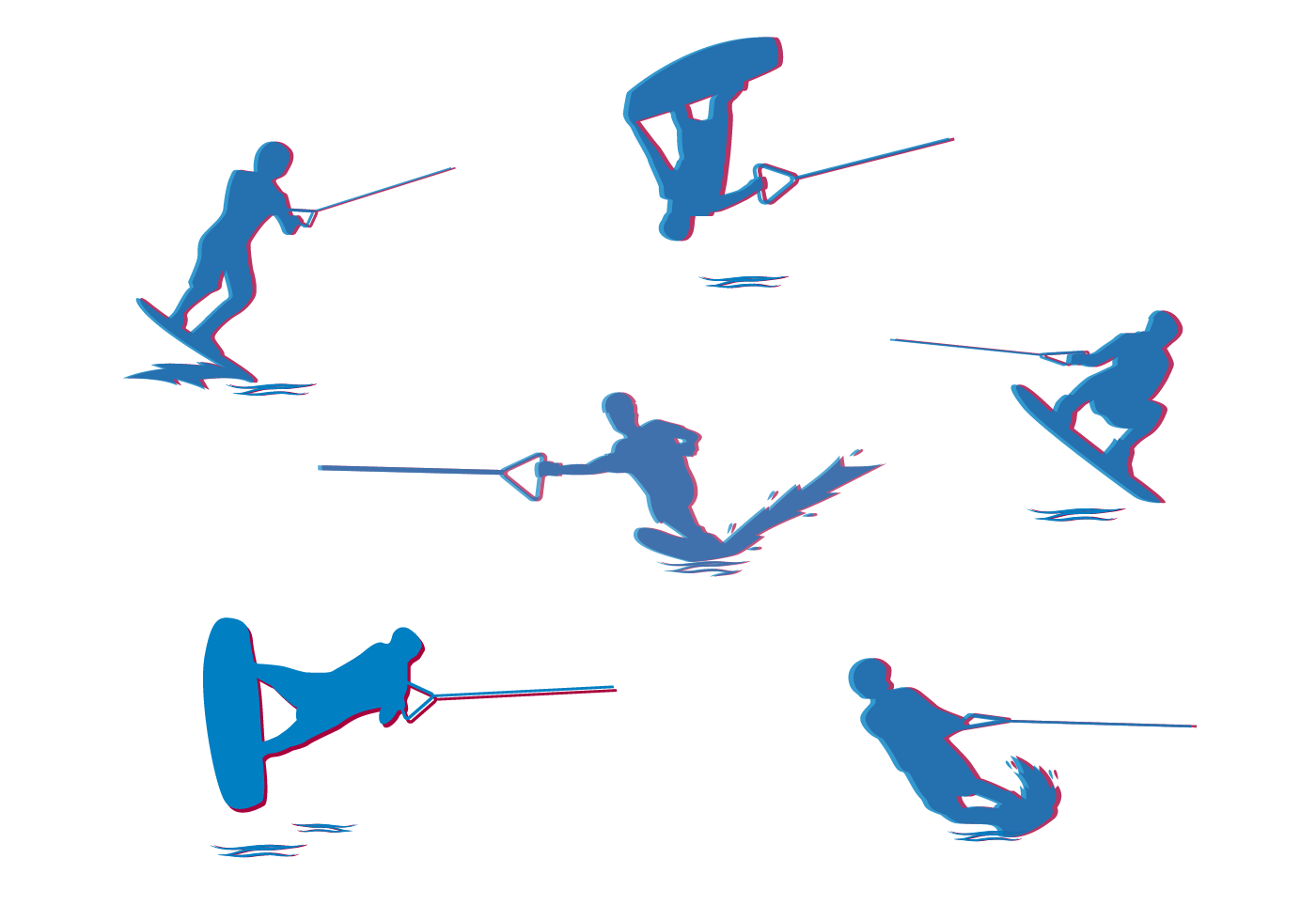 Free Water Skiing Vector 128796 Vector Art at Vecteezy