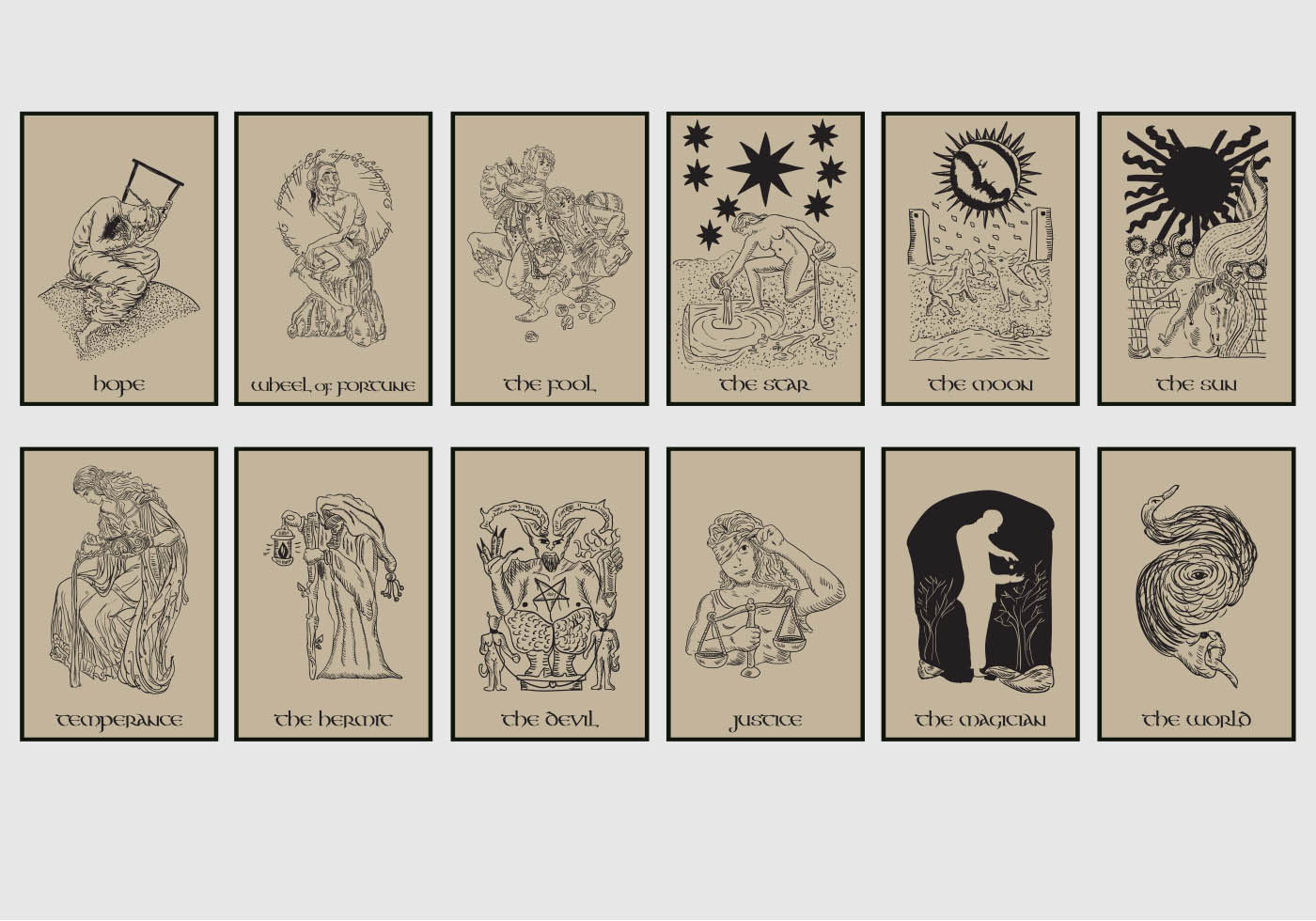 Tarot Card In Brown Background 128849 Vector Art At Vecteezy