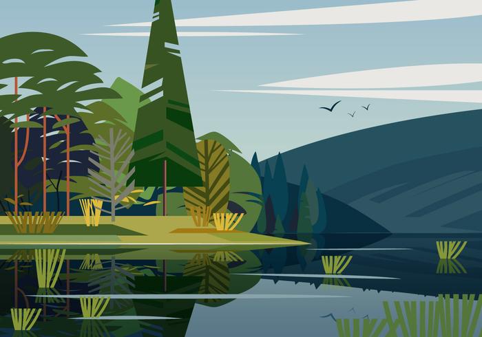 Paisaje de pantano vector