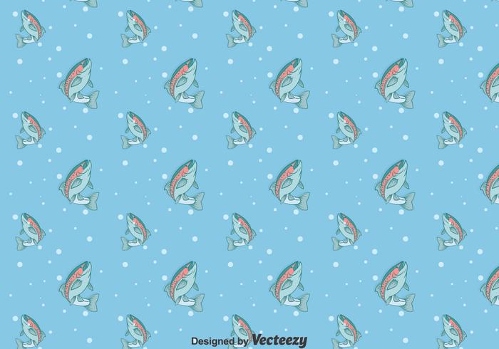 Rainbow Trout Blue Pattern vector