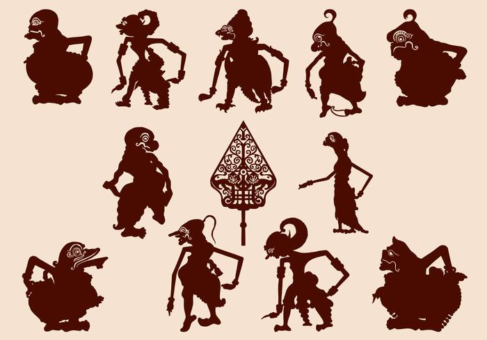 Wayang Kulit Javanese Puppet vector