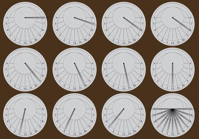 Circular Sun Dials vector