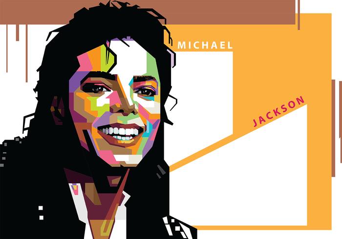 Michael Jackson en el retrato de Popart vector