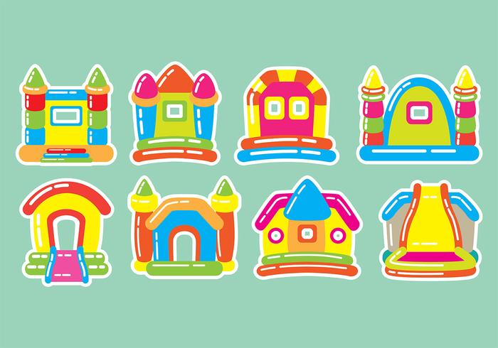 Bounce House Icons vector