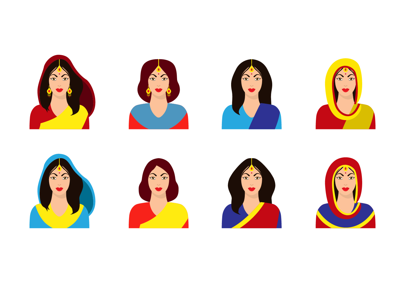 Free Indian Women Vector - Download Free Vector Art, Stock ...