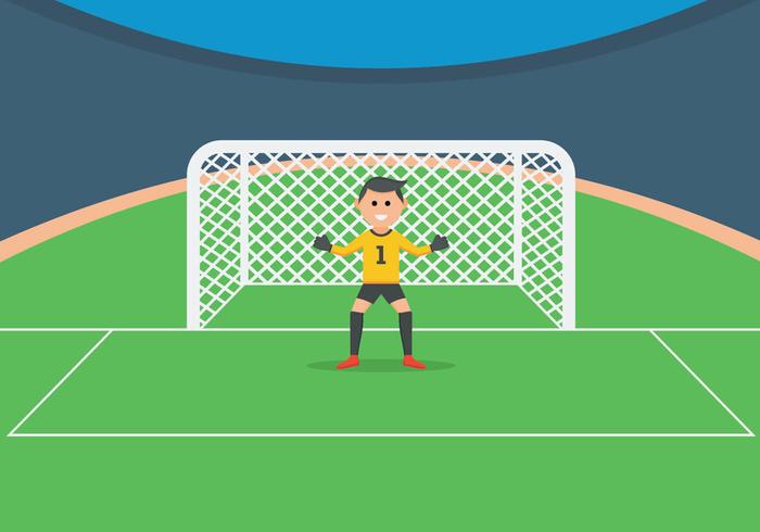Goal Keeper Illustration vector