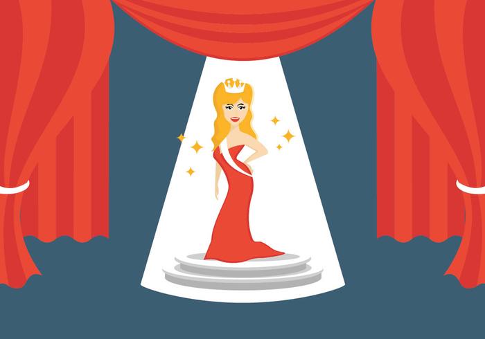 Ilustración del reina del desfile vector