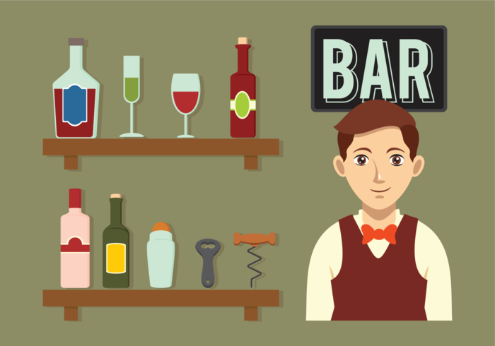 Barman Vector Iconos