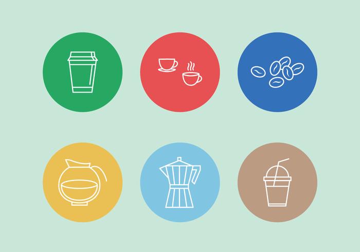 Vector Iconos De Café