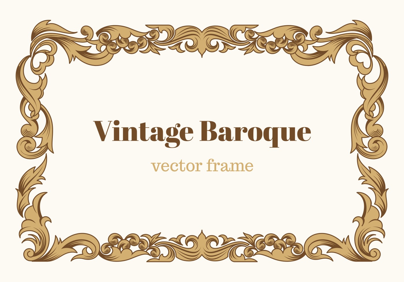 Vintage Baroque Vector Frame 129016 Vector Art at Vecteezy